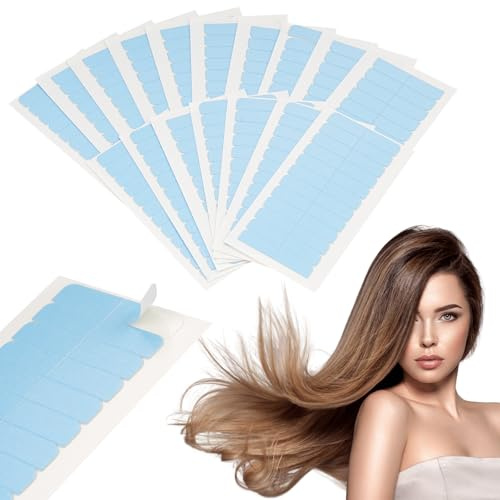 benlidoner 204 PCS Hair Extension Tapes, 4 x 0.8CM Tapes for Hair Extensions, Wig Tape Double Sided Extra Strong for Hair Extensions, Wigs and Hairpieces Replacement