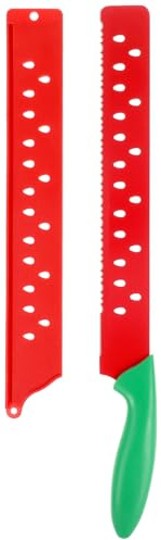 ULTECHNOVO Cuchillo Para Cortar Sandía De Acero Inoxidable Cortador De Frutas Herramienta De Cocina Con Funda Para Fiestas y Picnic