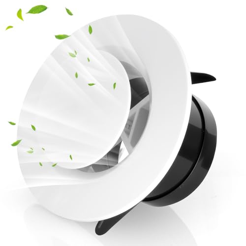 NUTKIT Rejillas de Ventilacion 75mm,Difusor de Ventilacion de Techo Redondo | Rejilla ventilacions regulable, tamaño de salida de aire ajustable, para baño, dormitorio, cocina