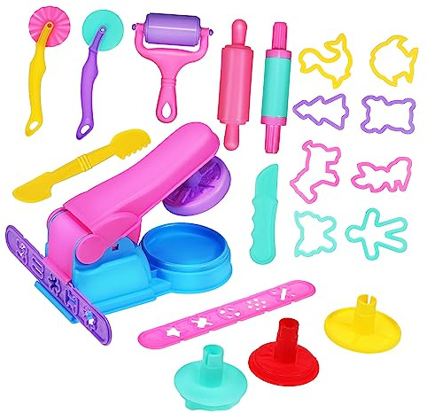 BESPORTBLE 22 piezas Herramientas de Moldes de Plástico para Modelado de Arcilla Kit para Manualidades Infantiles de Moldes y Accesorios Seguros y Duraderos Color Aleatorio Color Aleatorio