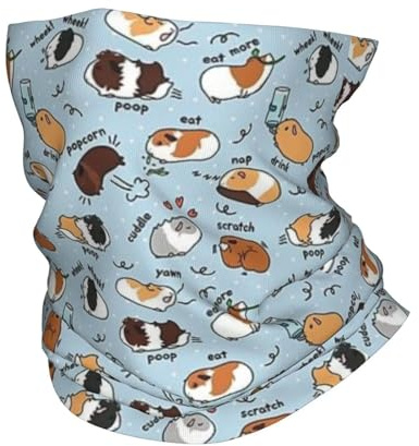 GTTDFASJ Multifunktionstuch Meerschweinchen Tages To Do Liste Bandana Halstuch bedruckt Maske Schal warme Gesichtsmaske Reiten für Männer Frauen Erwachsene Winter