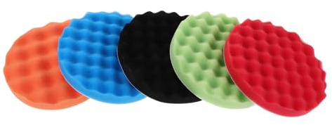 Healvian Tamponi Lucidanti per Auto 7 Set da 5 Pezzi Spugne Riutilizzabili Motivo a Onde per Ceratura e Lucidatura Compatibili Lucidatrici per Cura e Pulizia Veicoli Professionale e