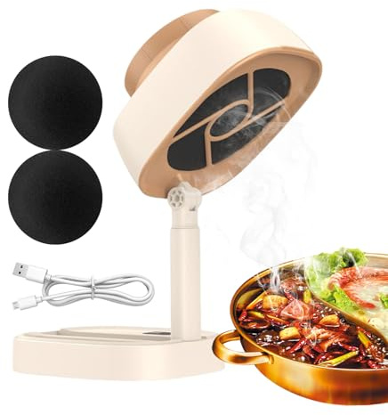 Aspiratori da Cucina,Estrattore Ricaricabile Pieghevole Da Tavolo,Cappa Da Tavolo Angolata A 5 Velocità | Per Cucina Fornelli Forno E Qualità Aria Interni