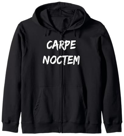 Carpe Noctem Latin: Aprovecha la Noche Motivacional Sudadera con Capucha