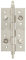 Amig - Bisagra de Seguridad - 150 x 82 x 3 mm - Cantos Cuadrados - Con Remate Decorativo - Sujeta Puertas de Entrada con Firmeza - Acero Plateado Brillante
