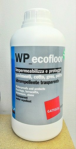 WP_ecofloor Impermeabilizza e protegge pavimenti, cotto, gres, pietra Idrorepellente trasparente ecologico - BOTTIGLIA DA 1 LT