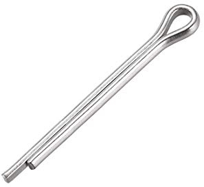sourcing map Split Cotter Pin - 4mm x 35mm 304 Stainless Steel 2-Prongs Silver Tone Fastener Clip Key 15Pcs