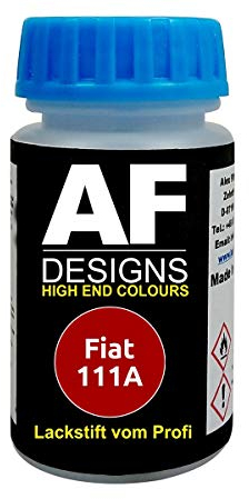 Alex Flittner Designs Pennarello per ritocchi compatibile con Fiat 111A Rosso Sfrontato smalto ad asciugatura rapida vernice per ritocchi vernice per auto