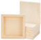 OLYCRAFT 8Pz Cornice in Legno 15x15cm Cornice Quadrata per Artigianato Set Cornice per Foto Fai-da-Te in Legno Naturale Pannelli per Pannelli per Display da Tavolo e Artigianato Progetti