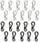MOJOTIC 20 Stück Mini SF Karabinerhaken, Mini Karabiner, Karabiner Mini, Carabiner Mini, Karabinerhaken Mini, Karabiner Klein, Schlüsselkaraniner für Camping Ring Clip Haken Leichte Kleine Karabiner