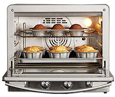 Four monoventilateur en Acier Inoxydable Classe énergétique A Intérieur émaillé Four halogène à Convection Haut de Gamme Cuisinière Four électrique Simple intégré - Acier Inoxydable Utile