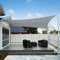 AXT SHADE Vela Ombreggiante Impermeabile Rettangolare 3x5m Tenda a Vela Parasole e Protezione Raggi UV per Esterno Terrazza Giardino-Grigio Chiaro