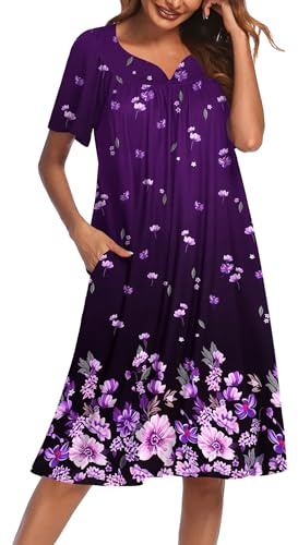 Ekouaer Women's House Dress with Pockets