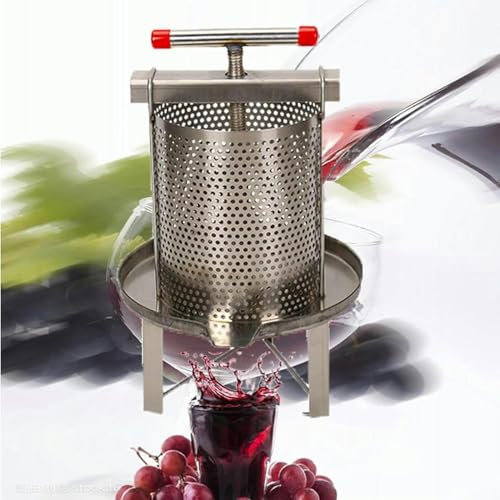 Fruit Press And Crusher Fruit Wine Press Stainless Steel Cheese Herb Fruit Wine Manual Press Barrels Press Machine For Juice, Vegetable,Wine,Olive Oil~/