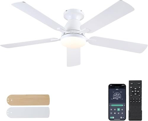 Shanggu Ventilatore da Soffitto, 132cm Ventilatore da Soffitto con Luce e Telecomando Silenzioso, Pala Soffitto con Luce Dimmerabile, Ventola Soffitto Grande con 5 Pale, Funzione Memoria