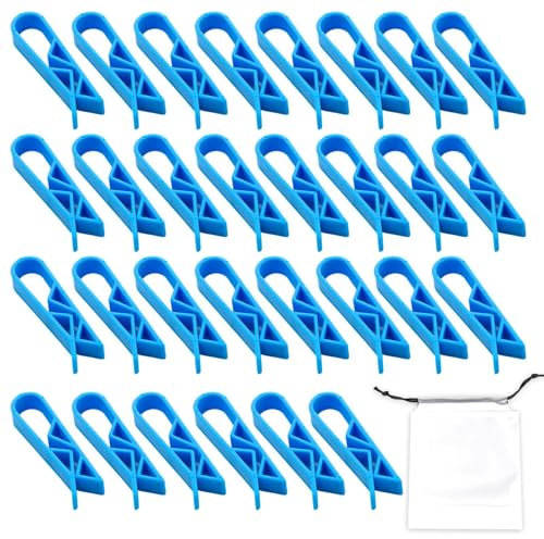 FDGGT 30 Fermagli per Bidone della Spazzatura E 1 Sacchetto di Stoccaggio, Supporto per Sacco della Spazzatura, Clip in Plastica Antiscivolo, Accessori per Bidone della Spazzatura