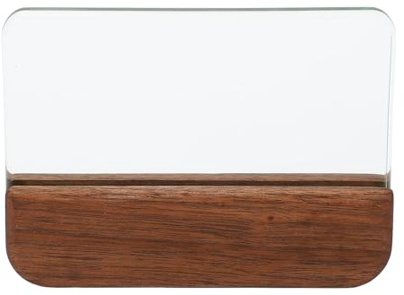 Kikumi Leathercraft Glass Slicker for Leather Burnishing Professional Block Smoothing Tool Burnisher with Walnut Handle