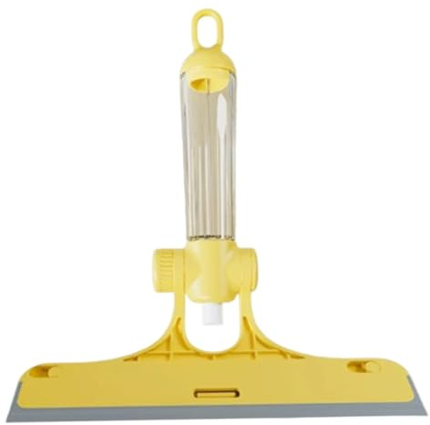 Rasador de Limpieza de Ventanas 3 en 1, escobilla de Vidrio de Silicona con pulverizador y Cepillo, Suministros de Limpieza colgables para la encimera de la Pared de Espejo de Vidrio