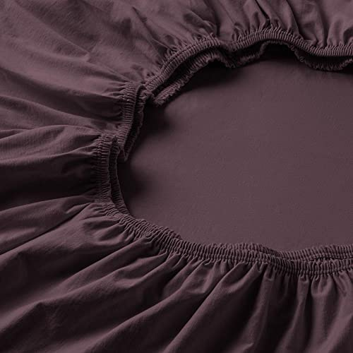 ESTELLA Lenzuolo con angoli elasticizzati in jersey | Melanzana