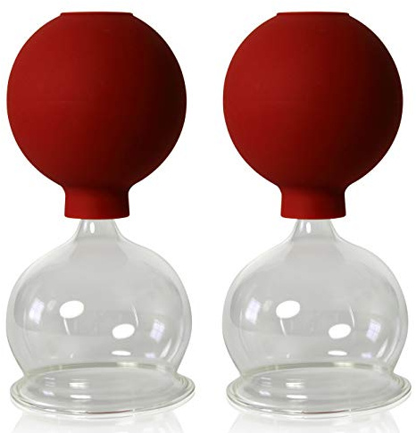 Lauschaer Glas Schröpfgläser mit Ball 2 Stück 65mm zum professionellen, medizinschen, feuerlosen Schröpfen, Schröpfglas, Schröpfgläser, Lauschaer Glas das Original