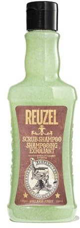 Reuzel Scrub Shampoo, Deeply Cleanses, 350 ml | Clarifying Deep Cleansing that Removes Build Up. Vegan with Natural Extracts. Spearmint Scent. Unisex.