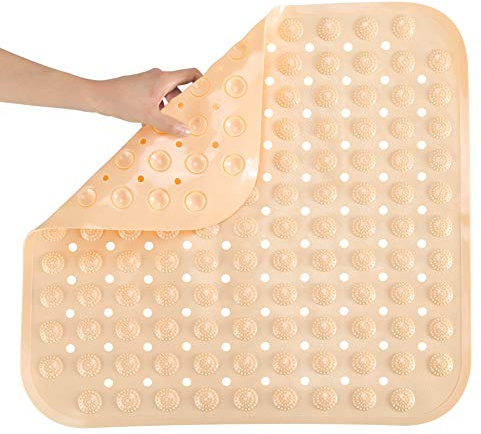 FHzytg Duschmatte Klein 48 x 48 cm, Duschmatte rutschfest Quadratisch Duschmatten Dusche rutschfest, Antirutschmatte Dusche Duschwanneneinlage rutschfest mit Massage Ball Anti Rutsch für Badewanne