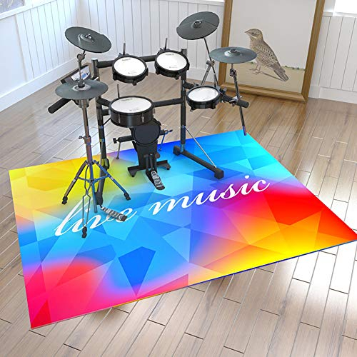 ZXHH rutschfeste Trommelmatte Drum-Teppich Antivibrationsmatten Schlagzeugteppich Trommelteppich Quadratische Schallschutzdecke Drum Rug Für Bass Drum Snare Und Core Set-Komponenten Matte