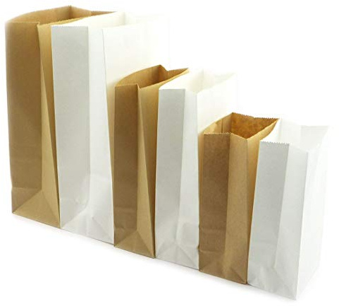 50 Papiertüten Dekotüten Bodenbeutel Beutel Papier Tüten Geschenktüten Papierbeutel Geschenkverpackung Papiertüten DIY Braun (Braun, (50x) 28x16x9cm)