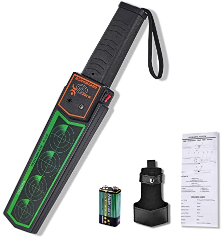 Portable Hand Held Metal Detector Pinpointer,Security Wand Scanner Optional Sound & Vibration Modes Detects Weapons,Nails,lost jewelry