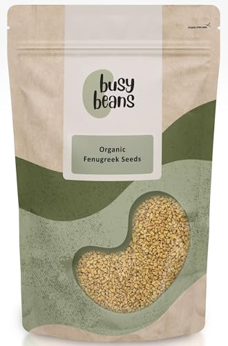 Organic Fenugreek Seeds- Certified Organic- by Busy Beans Organic (500g)