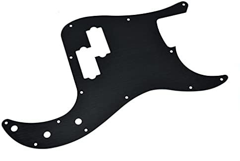 KAISH Schlagbrett für American Fender P Bass mit 13 Löchern, Metall, Aluminium, eloxiert, für amerikanische Fender P Bass, Schwarz