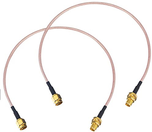 Boobrie Câble RG316 SMA Mâle à SMA Femelle 30CM Câble d'Antenne WiFi Câble pour Routeur WiFi Caméra Telesurveillance IP Carte Réseau PCIE, 2 Pièces