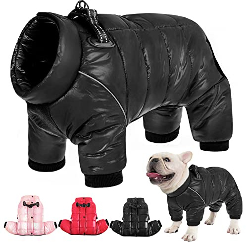 AOFITEE Hundemantel, wasserdichte Hundejacke für den Winter, kaltes Wetter Hundemäntel mit reflektierenden Streifen, Outdoor Winddichte Hundebekleidung für kleine Hunde