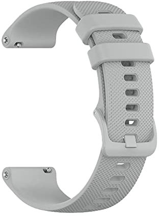 Wtukmo 18/20 mm Armband für Garmin Vivomove 3S/4S/HR/Forerunner 245 Smartwatch, Sport-Silikon, Schnellverschluss-Armband, Zubehör, Vivoactive 3 3t S40, Achat