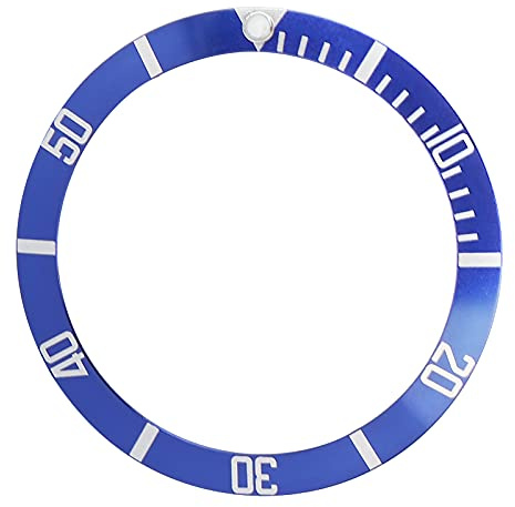 ANKROYU Uhreneinsatzring, Aluminium Uhrenlünetteneinsatz, Digitaler Marker, Uhrenring, Ersatzuhr, Professionelle Lünetteneinsatzringteile, Uhrenreparatur, Lünetteneinsatzringteile(Blau)
