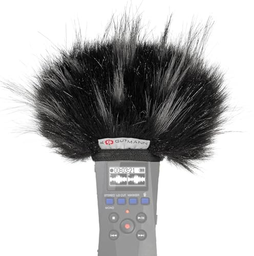 Gutmann Mikrofon Windschutz Fell für Zoom H1essential Premium Edition Star mit Innenfutter, Outdoor Handgefertigt in Deutschland