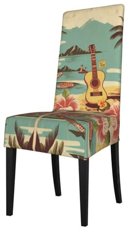 YoupO Stuhlhussen, Vintage-Hawaii-Druck, Stuhlhusse für Esszimmer, Küche, abnehmbarer, waschbarer Stuhlschutz für Zuhause, Restaurant