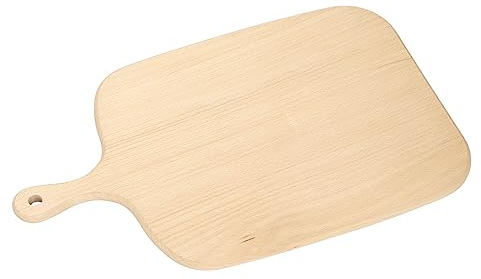 Small Cheese Board Wooden Cutting Board Thick Handle Beech Safe Party Hanging Hole (24x20cm/9.4x7.9in)