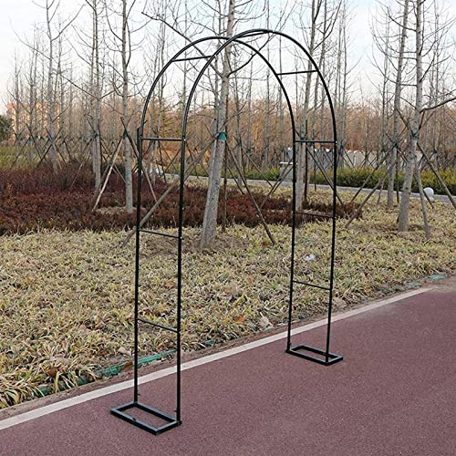 QGBOXDSV Rosenbogen, Garten-Torbogen Aus Metall, Pergola Rankhilfe Verzinkt Rost, Laubengang Rankgestell Mit Sockel Für Verschiedene Kletterpflanzen, Einfache Montage, 6 Größen,120x220x40CM