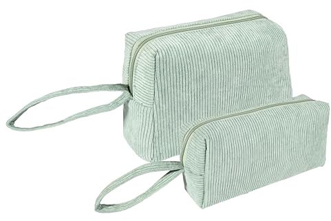 Funtlend Kosmetiktasche Damen Set - Kulturtasche Damen Kulturbeutel Cord Kulturbeutel Tasche Make-up Tasche Cosmetic Bag für Mädchen Travel