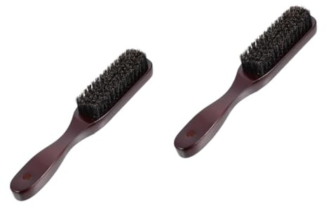 MERRYHAPY 2stücke Holz Bartpflegebürste Für Männer Professionelle Shaving Brush Für Bart Und Gesichtspflege Langlebig Und Stilvoll Schwarz