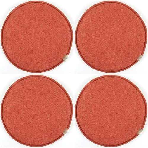 1/2/4er Set Rund Stuhl-Sitzkissen Rutschfeste Waschbare Küche Stuhlkissen 30/35/40/45/50cm Outdoor & Indoor Stuhlauflage für Küche oder Esszimmerstuhl Gartenstuhl Büro(Color 9,35x3cm/13.7x2in4pcs)