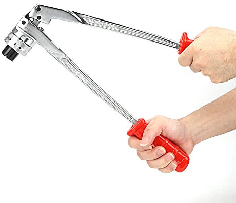 TZTTGS Rohraufweiter, manuelles Rohrbördelwerkzeug, Kupferköpfe, Rohrpressset mit Aufweiterköpfen, Rohrschneider, Trimmer für Messing, Industrieventile