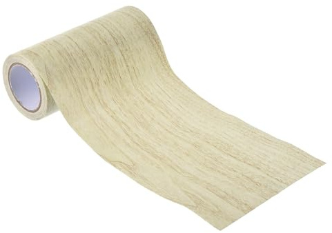 Rouleau de ruban adhésif de réparation de grain de bois de 8 cm x 4,6 m, pour meubles, sols, armoires, fenêtres, portes, décoration d'intérieur et projets de bricolage – Gris clair