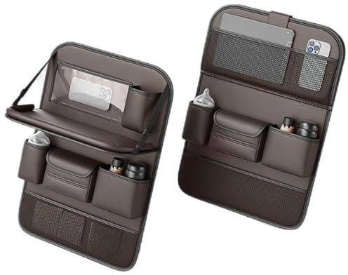 JKGBUK Rückenlehnenschutz Auto für Mini Countryman One/PHEV Plug-In Hybrid, Wasserdicht Autositz Organizer Multi Pocket Organisator Rücksitzschoner Autositz Schutz Rückseite,A