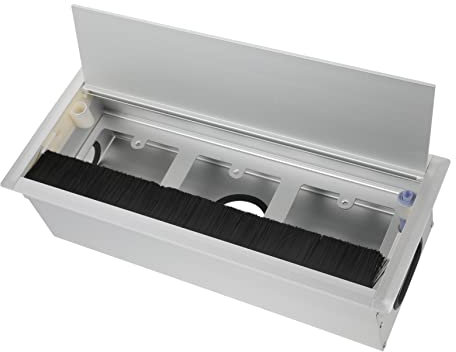 Gadpiparty Kabelmanagementbox Aluminiumlegierung Kabel Organizer Für Schreibtisch Kabellochabdeckung Mit Kabelkanal Draht Aufbewahrungsbox Für Büro Und Wohnzimmer