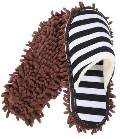 EXAOMBLE 1par Zapatillas De Limpieza Mopa De Chenilla Cómodas y Prácticas para Hogar para Barrer y Fregar Suelos