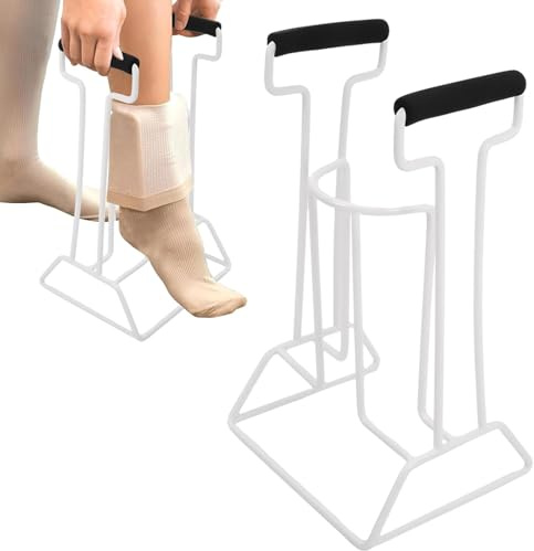 TOOSOAR Sockenanziehhilfe, Anziehhilfe für Socken und Strümpfe, Socken Anziehhilfe Senioren, Kompressionsstrümpfe Anziehhilfe, Stützstrumpf Anziehhilfe