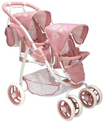 ARIAS -Elegance Twin Ride Car, Foldable, with Swivel Front Wheels and Adjustable Handlebar. Includes Handbag. Handlebar Height from 49 to 80 cm. Measurements: 46 x 73 x 72 cm. Toy Children +3 years