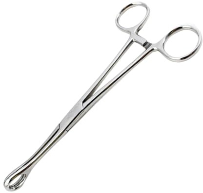 WOFASHPURET Piercing Schwammzange Selbstverriegelnd Aus Rostfreiem Stahl Runde Geschlossene Pinzette Für Körperpiercing Klappbares Körperwerkzeug Für Lippen Ohr Wangen Intimpiercing Silber